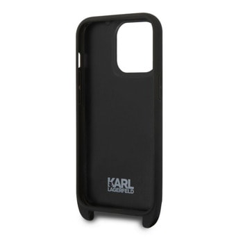Monogram Crossbody за iPhone 14 Prо черен