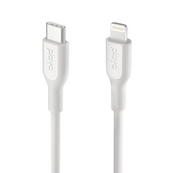 Кабел Belkin Playa (PMWH1003bt1MPBB), от USB C(м) към Lighting(м), 1m, бял | JAR Computers Belkin Playa PMWH1003bt1MPBB
