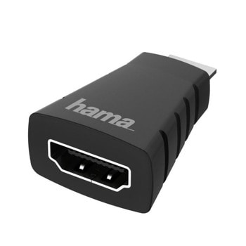 Преходник Hama 200347, от Mini HDMI(м) към HDMI(ж), черен | JAR Computers HAMA-200347