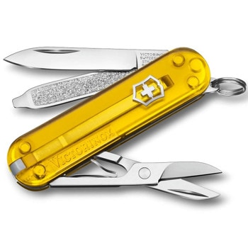 Джобен нож Victorinox Classic SD Transparent Tuscan Sun, жълт | JAR Computers Victorinox Classic SD Transparent Tuscan Sun