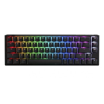 Клавиатура Ducky One 3 Classic SF 65, жична, гейминг, механична, Hotswap Cherry MX Clear суичове, RGB подсветка, черна, USB | JAR Computers Ducky One 3 Classic SF 65 Cherry MX Clear