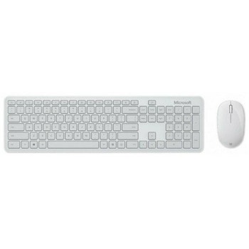 Комплект клавиатура и мишка Microsoft Bluetooth Desktop (QHG-00060), безжични, 1000 dpi, 3 бутона, Bluetooth 4.0, бели image