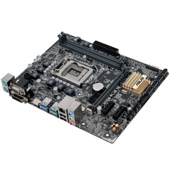 Дънна платка Asus H110M-PLUS D3, H110, LGA1151, DDR3, PCI-E (HDMI&DVI), SB7.1, Lan1000, 4x SATA 6Gb/s, 2x USB 3.0, uATX | JAR Computers Asus H110M-PLUS D3