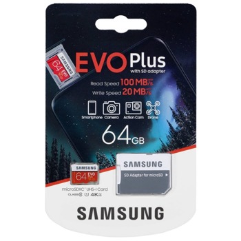 Samsung MicroSD card EVO+ 64GB MB-MC64HA/EU