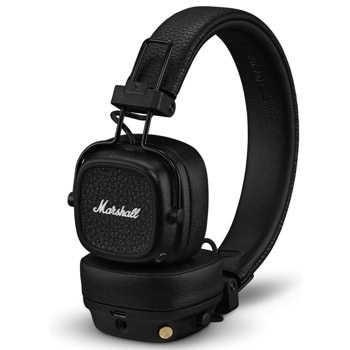 Слушалки Marshall Major V, безжични/жични, Bluetooth, Jack 3.5mm, микрофон, 40mm мембарни, до 100 часа време на работа, черни | JAR Computers Marshall Major V 1006832