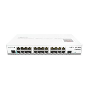 Суич MikroTik CRS125-24G-1S-IN (Desktop), 24 Port 1000Mbps, 1x SFP, PoE, USB | JAR Computers MikroTik CRS125-24G-1S-IN