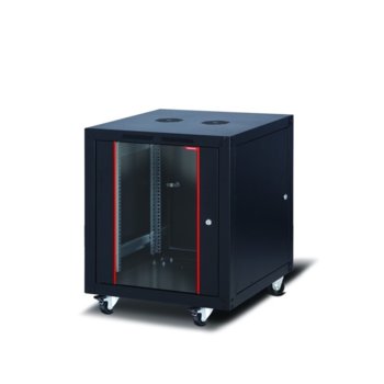 Комуникационен шкаф Formrack SLV-12U60100/BTA-12U60100, 19", 12U, 600 x 1000 mm, черен | JAR Computers Formrack SLV-12U60100/BTA-12U60100