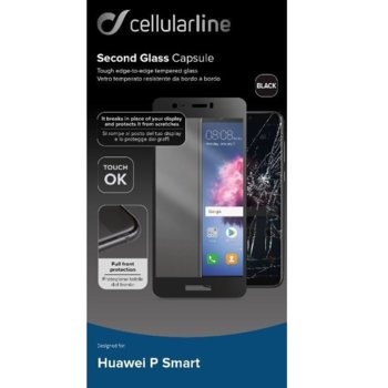 CellularLine стъкло Huawei P Smart Черно