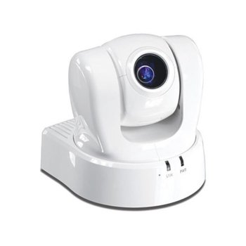 IP камера TRENDnet TV-IP612P, управляема камера (PTZ - Pan/Tilt/Zoom), 704x576@30fps, 3.8mm-38.0mm обектив, H.264/MPEG-4/MJPEG, PoE, вграден микрофон, бяла | JAR Computers TRENDnet TV-IP612P