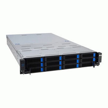 Сървър Asus RS720A-E12-RS12, шестнадесет ядрен 2x AMD CPU Epyc 9124 3.0GHz, 2x 16GB DDR5 DIMM, 2x 10TB HDD, 1x 960GB NVMe PCI-E, 12x 3.5" H/Sw SAS/SATA/NVMe(8 Bays), 2x 1GbE RJ45, 2x USB 3.2 Gen 1, No OS, 1600W PSU | JAR Computers Asus RS720A-E12-RS12