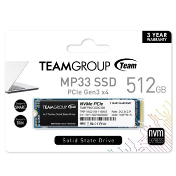 Team Group MP33, M.2 2280 512GB PCI-e 3.0 x4 NVMe
