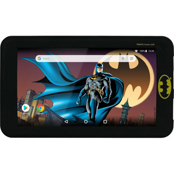 Таблет eSTAR Hero Batman (черен), 7" (17.7 cm) WSVGA дисплей, четириядрен ARM Cortex-A35 1.3GHz, 2GB RAM, 16GB Flash памет (+ microSD слот), 0.3 Mpix предна камера, Android, 284g | JAR Computers eSTAR Hero Batman