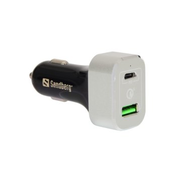Sandberg USB-C+QC3.0 Car Charger