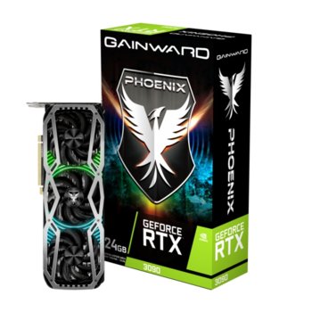 Видео карта Nvidia GeForce RTX 3090, 24GB, Gainward Phoenix, PCI-E 4.0, GDDR6X, 384-bit, DisplayPort, HDMI image
