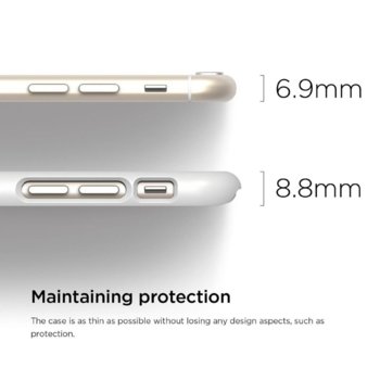 Elago S6P Slim Fit 2 Case + HD Clear Film white