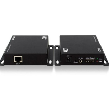 HDMI екстендър ACT AC7850, от HDMI(ж) към HDMI(ж), усилва видео сигналa по LAN (RJ-45) мрежата, до 100м, до 1080p@60Hz, 2 устройства | JAR Computers ACT AC7850