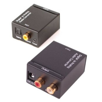 Конвертор Royal CMP-CONV, от Toslink/1 x RCA(ж) към 2x RCA(L/R)(ж), захранване USB кабел (необходим е адаптор 5V, който не е включен в комплекта) | JAR Computers Royal CMP-CONV TOSLINK to 2RCA ROY21009990
