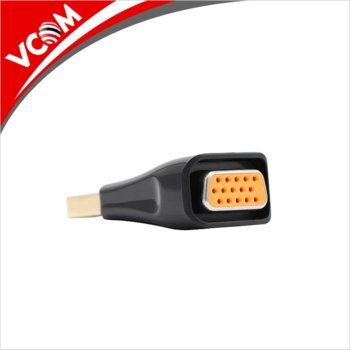 Преходник VCom, от DisplayPort(м) към VGA(ж), черен | JAR Computers VCom DisplayPort(м) към VGA(ж) CA333