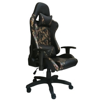 Геймърски стол RFG Top Game, до 130 кг. макс тегло, еко кожа, коригиране височина, газов амортисьор, регулируеми подлакътници, камуфлаж image