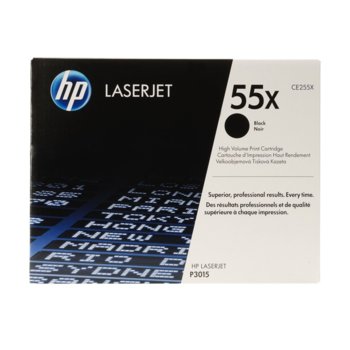 КАСЕТА ЗА HP LASER JET P3015 - Black - P№ CE255X - заб.: 12500 брой копия | JAR Computers КАСЕТА ЗА HP LASER JET P3015 - Black - P№ CE255X