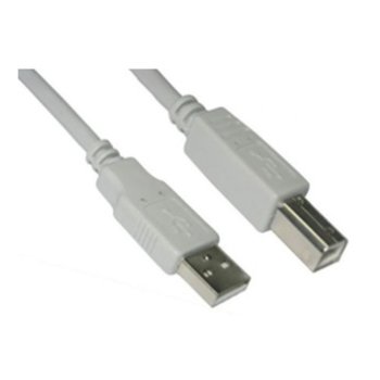 Кабел VCom CU201, USB A(м) към USB B(м), 3m, бял | JAR Computers VCom USB A(м) към USB B(м) 3m CU201-3m