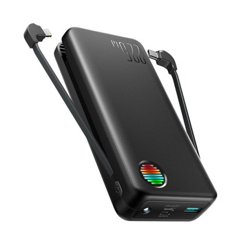 Външна батерия/power bank/ Joyroom JR-L015, 20 000mAh, черна, 1x USB-A, 2x USB-C, 22.5W, LED фенер | JAR Computers Външна батерия power bank Joyroom JR-L015