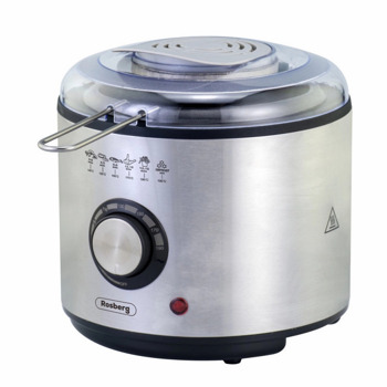 Фритюрник Rosberg R51980U, вместимост 1 л., таймер, 950W, инокс | JAR Computers Rosberg R51980U