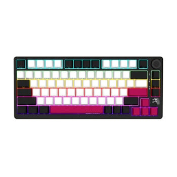 Клавиатура Lorgar KBP7075W, жична/безжична, механична, Purple Linear суичове, гейминг, черна, USB, Bluetooth | JAR Computers Lorgar KBP7075W Black/red LRG-KBP7075W-BK-US