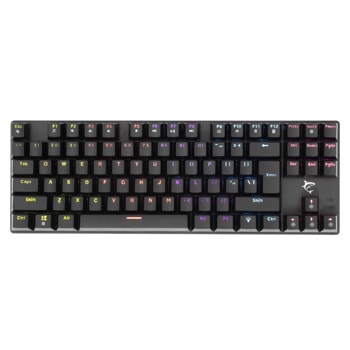 Клавиатура SBOX WHITE SHARK Commandos GK-2106, гейминг, механична, сини суичове, LED подсветка 12 режима, черна, USB | JAR Computers Sbox WHITE SHARK GK-2106 Blue Switch