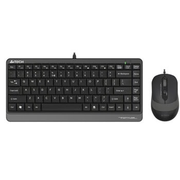 Комплект клавиатура и мишка A4tech Fstyler F1010, 12 Мултимедийни бутони, 1600dpi, USB, черни | JAR Computers A4TECH Fstyler F1010