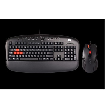 Комплект клавиатура и мишка A4Tech KX-2810BK, оптишна (2000 dpi), макро бутони, USB,PS2 image