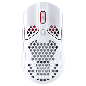 Мишка HyperX Pulsefire Haste White, оптична (16 000 dpi), гейминг, 6 бутона, RGB подсветка, USB, бяла | JAR Computers HyperX Pulsefire Haste White 4P5D8AA