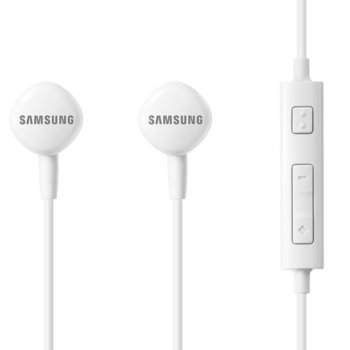 Слушалки Samsung Earphones HS130, микрофон, 3.5mm жак, бели | JAR Computers Earphones Samsung HS130 with Remote, Mic, White