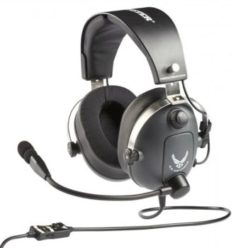 Слушалки Thrustmaster T.Flight U.S. Air Force Edition (4060104), микрофон, 3.5mm жак, за PC/PS4/XBOXONE, гейминг, черни | JAR Computers Thrustmaster T.Flight US Air Force Edition 4060104