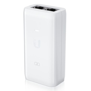 PoE инжектор Ubiquiti U-POE-AF, 1000 Mbps, 1x LAN (RJ-45), 1x LAN PoE, бял | JAR Computers Ubiquiti U-POE-AF