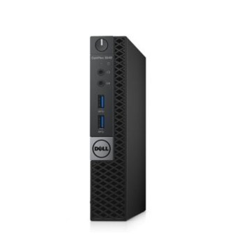 Мини компютър Dell Optiplex 3040 Micro (N003O3040M_UBU), дву-ядрен Skylake Intel Core i3-6100T 3.2GHz, 4GB DDR3L RAM, 500GB 7200rpm, 4 USB 3.0, клавиатура и мишка, Linux | JAR Computers Dell OptiPlex 3040 Micro N003O3040M_UBU