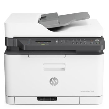 Мултифункционално лазерно устройство HP Color Laser MFP 179fnw, цветен принтер/копир/скенер/факс, 600 x 600 dpi, 19 стр./мин, LAN, Wi-Fi, USB, A4 | JAR Computers HP Color Laser MFP 179fnw