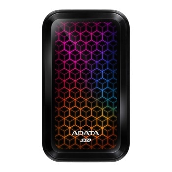 Памет SSD 1TB, AData SE770G RGB, външно, USB 3.2 Gen 2 Type-C, 2.5" (6.35 cm), скорост на четене 1000MB/s, сокрост на запис 800MB/s | JAR Computers A-Data SE770G 1TB RGB