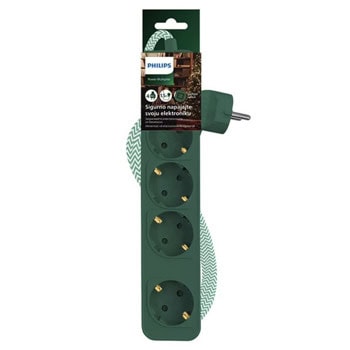 Philips Power strip 4x 1.5m green 1501248