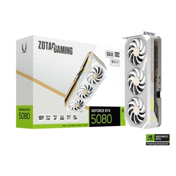 Видео карта Nvidia GF RTX 5080, 16GB, ZOTAC Gaming Solid White Edition, OC, PCI-E 5.0, GDDR7, 256-bit, DisplayPort, HDMI | JAR Computers Видео карта ZOTAC GAMING RTX 5080 Solid OC 16GB