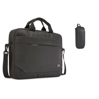Чанта за лаптоп Case Logic ADVA-114 с подарък калъф Case Logic LAC-100, до 16" (40.64cm), полиестер, черни | JAR Computers Case logic ADVA-114 + LAC-100
