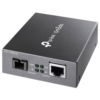 Медиа конвертор TP-Link TL-FC111PB-20, 1x 10/100 Mbps PoE RJ45 port (Auto MDI/MDIX), 1x SC fiber port | JAR Computers TP-Link TL-FC111PB-20