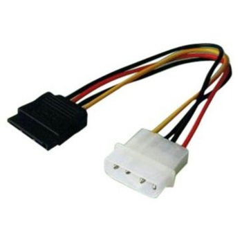 Захранващ кабел SBOX 15P-4P/TC, от Molex(м) към SATA(ж), 0.25m | JAR Computers SBOX 15P-4P/TC