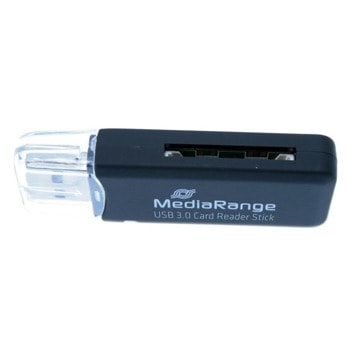 Четец за карти MediaRange MRCS507, USB-C 3.0, microSD, черен | JAR Computers MEDIARANGE MRCS507