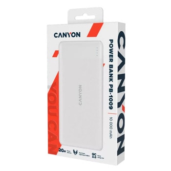 Външна батерия Canyon PB-109 White