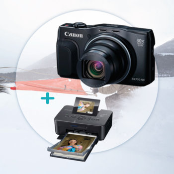Canon PowerShot SX710 HS (Black) + CP910 (black)
