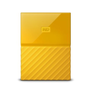 Твърд диск 1TB Western Digital My Passport, жълт, външен, 2.5" (6.35cm), USB 3.0 | JAR Computers Western Digital My Passport WDBYNN0010BYL Yellow