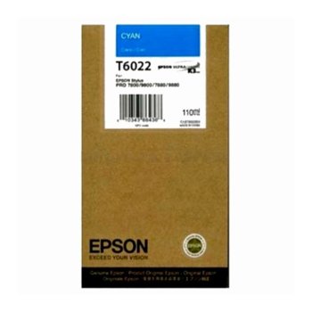 Касета за Epson Stylus Pro 7800/9800 - Cyan - P№ C13T602200 - Заб.: 110 ml. | JAR Computers Epson (C13T602200) Cyan