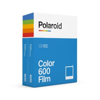 Фотохартия Polaroid Color Film for 600 - Double Pack, 4 x 3 inch, за Polaroid 600, 2x 8 листа image