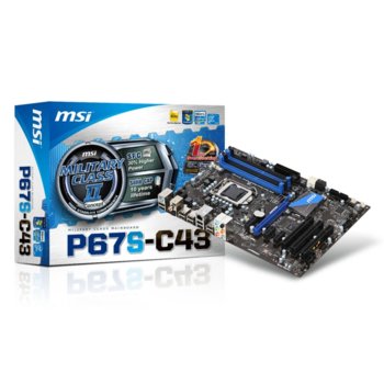 Дънна платка MSI P67S-C43, P67, LGA1155, DDR3, PCI-E, SB7.1, Lan1000, SATA 6Gb/s RAID 0,1, ATX | JAR Computers MSI P67S-C43